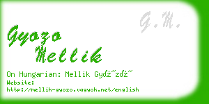 gyozo mellik business card